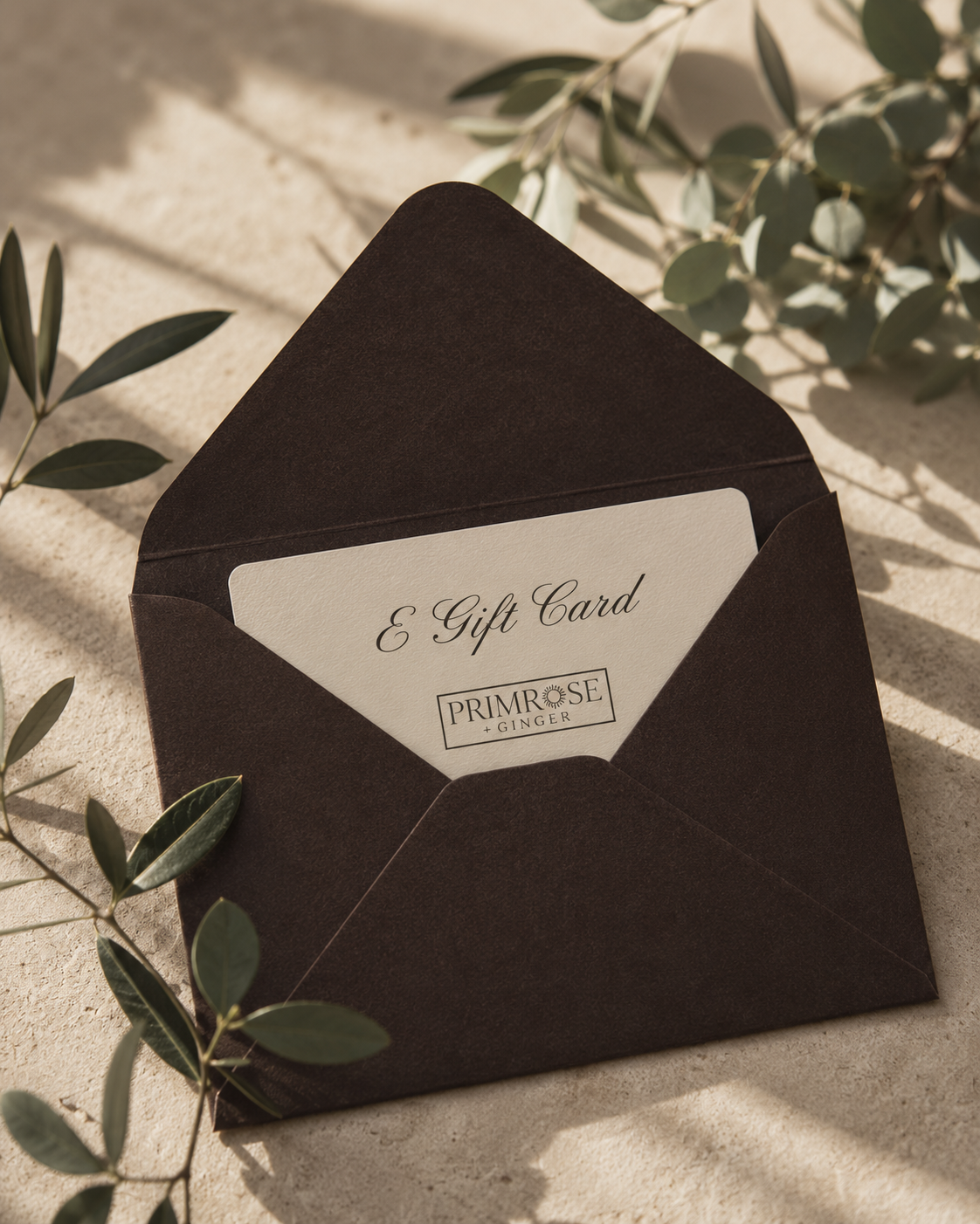 Digital Gift Card – Primrose + Ginger | Self-Care & Wellness Gift Voucher